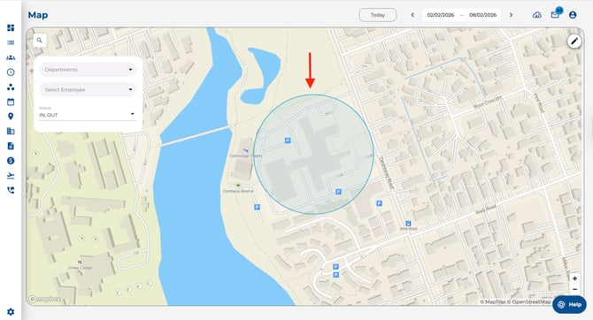 Geofence confirmed blue