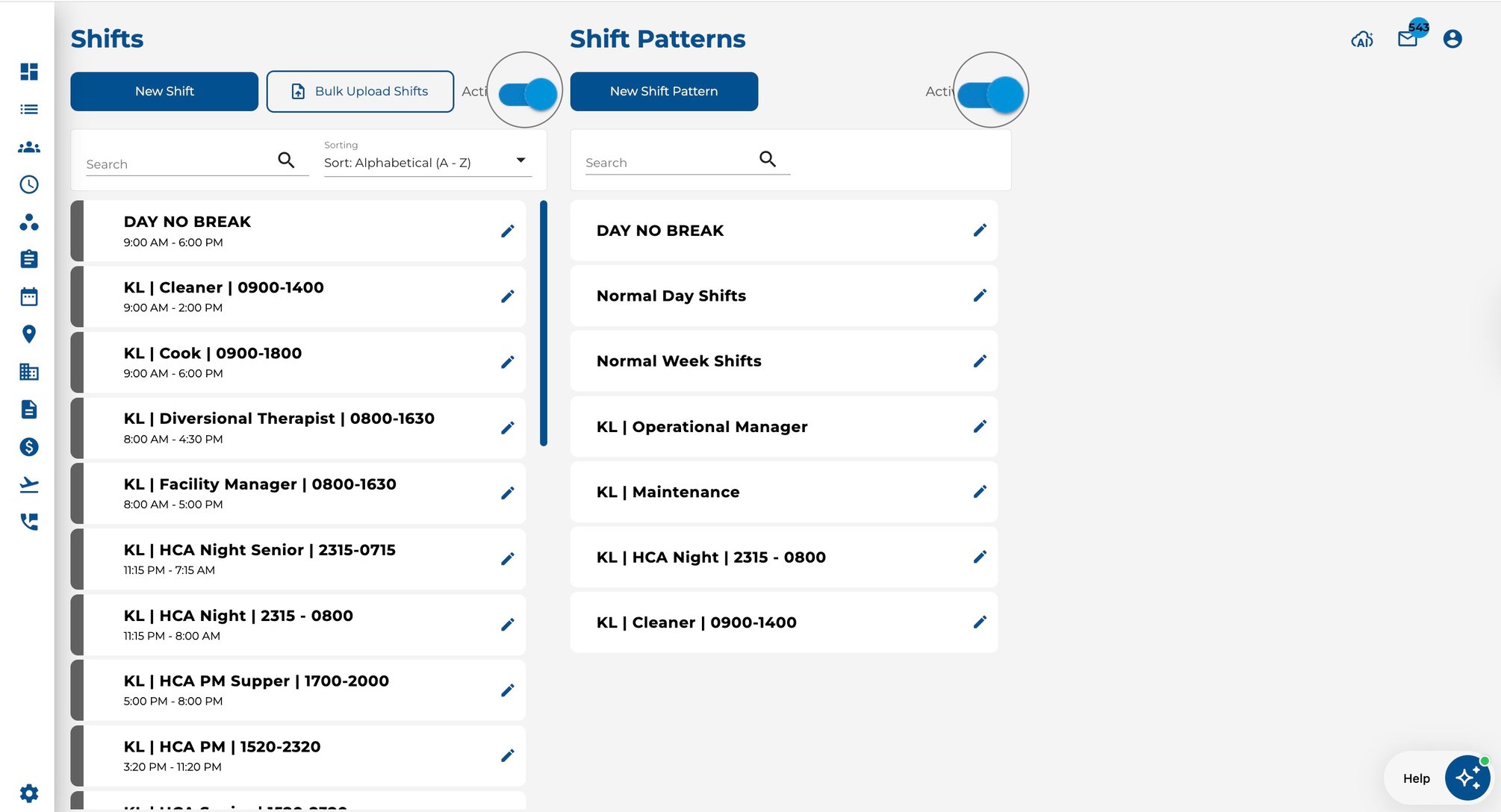 How to Navigate the Shifts Page