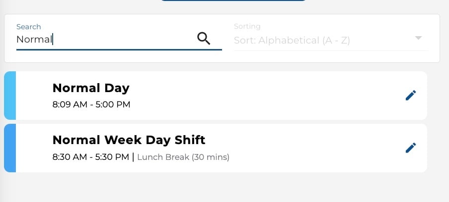 How to Search and Sort Shifts