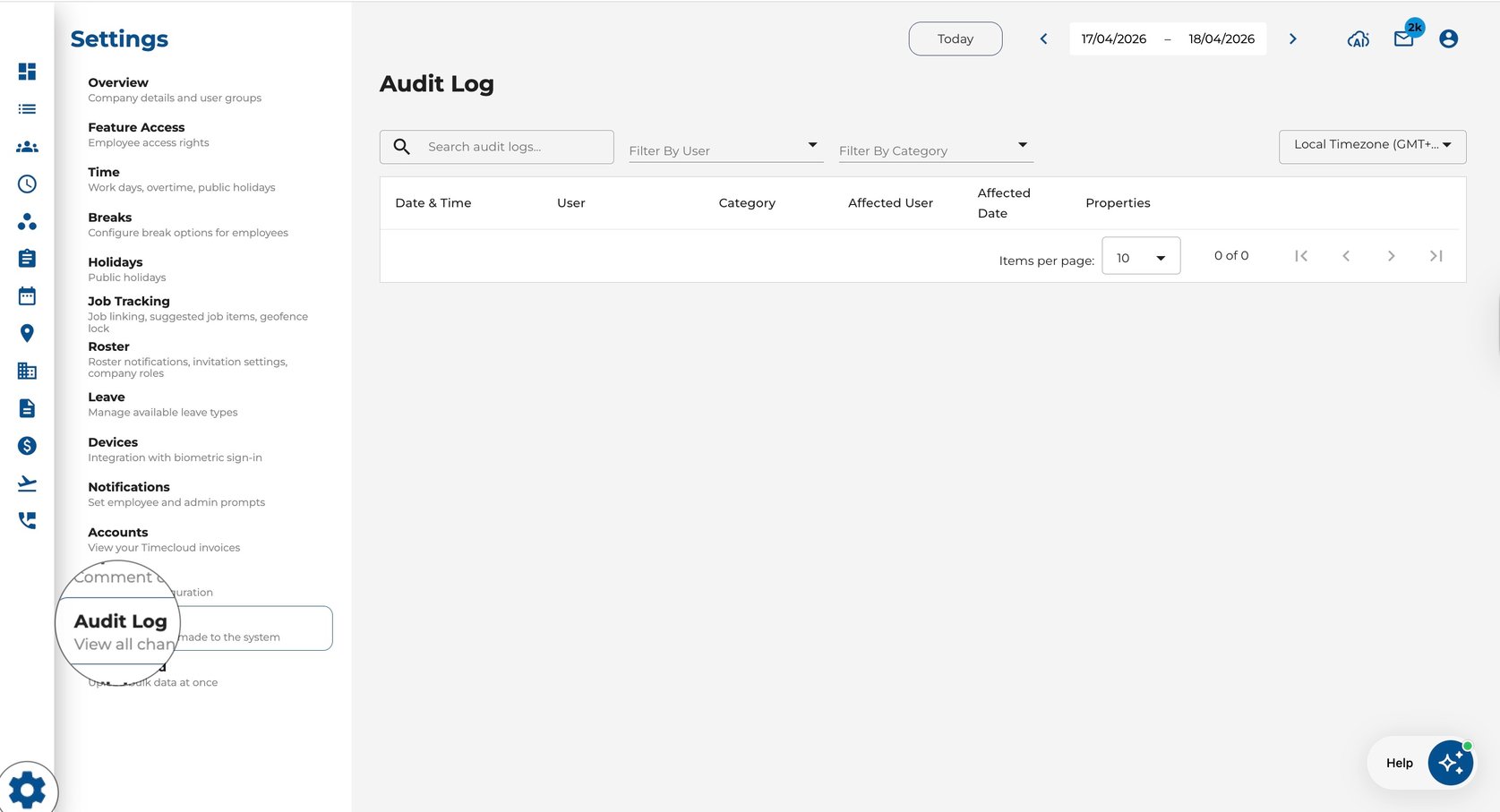 How to Use the Audit Log