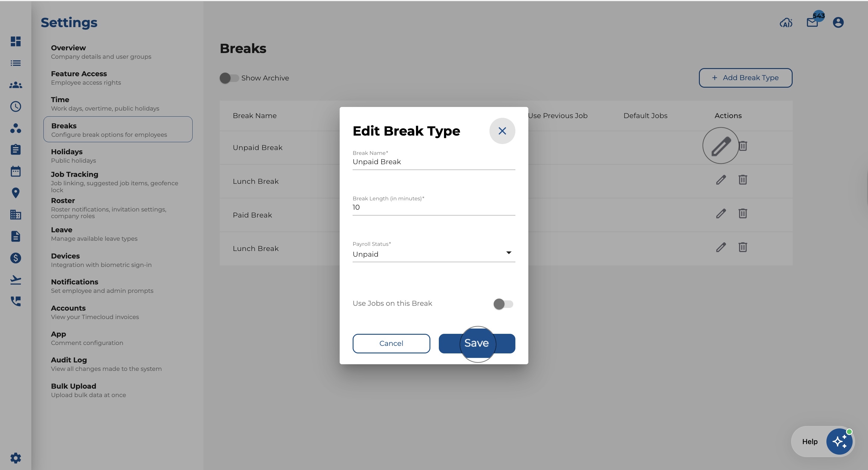 How to Manage Break Types