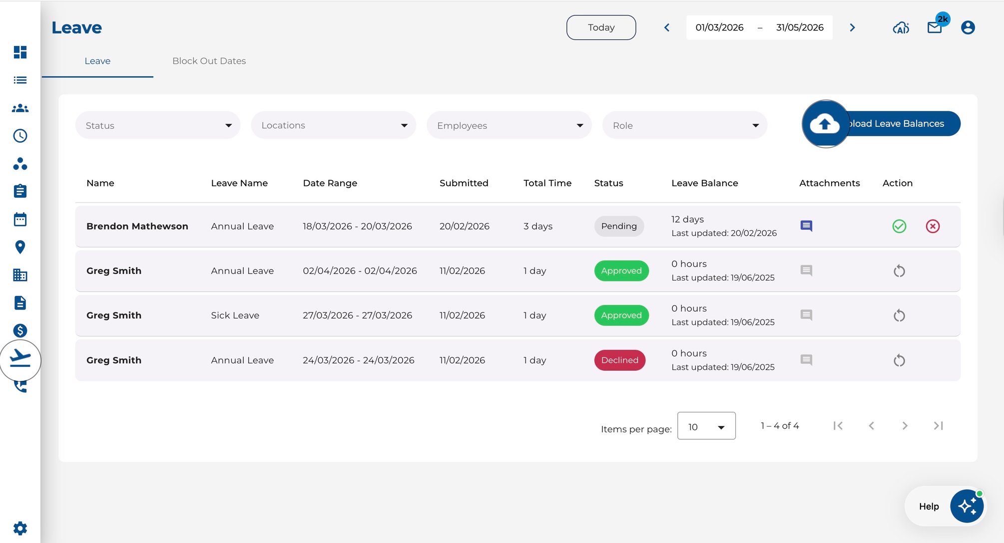 How to Upload Leave Balances (Bulk CSV)