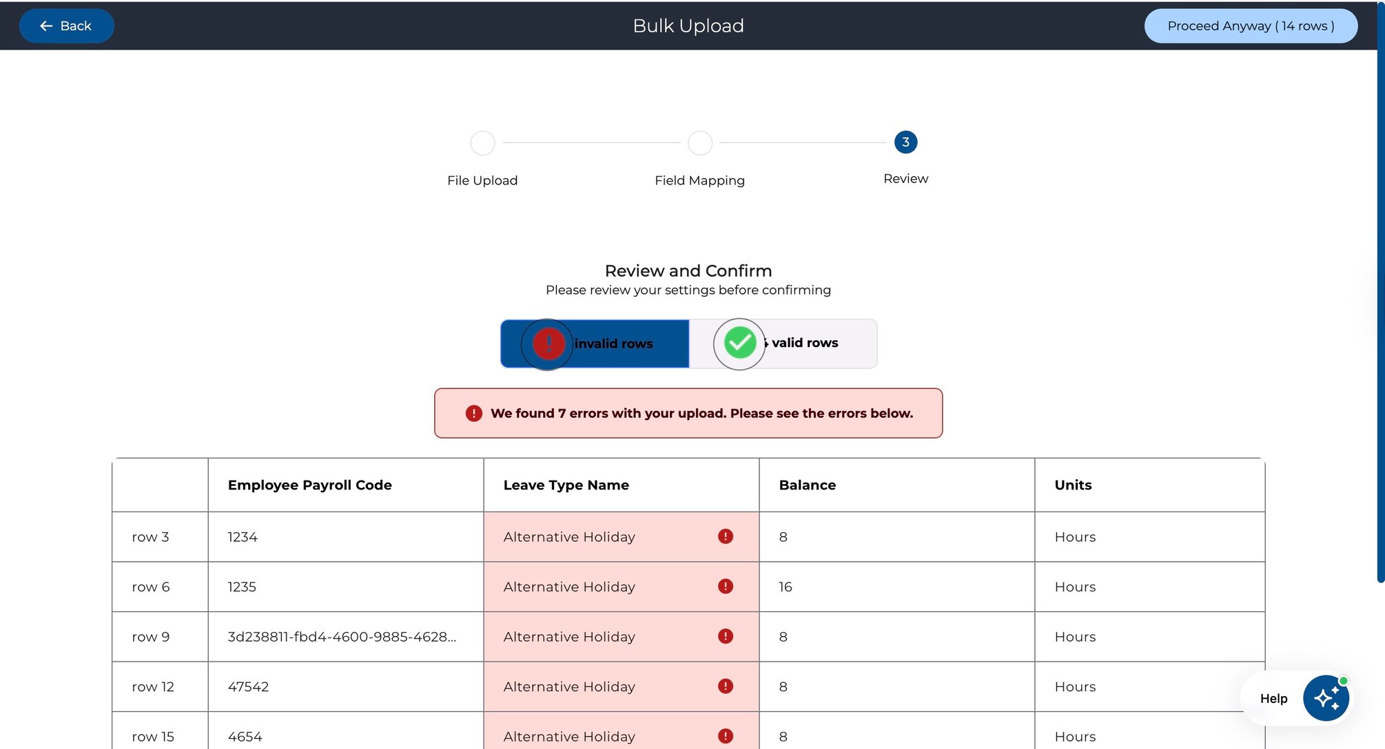 How to Upload Leave Balances (Bulk CSV)