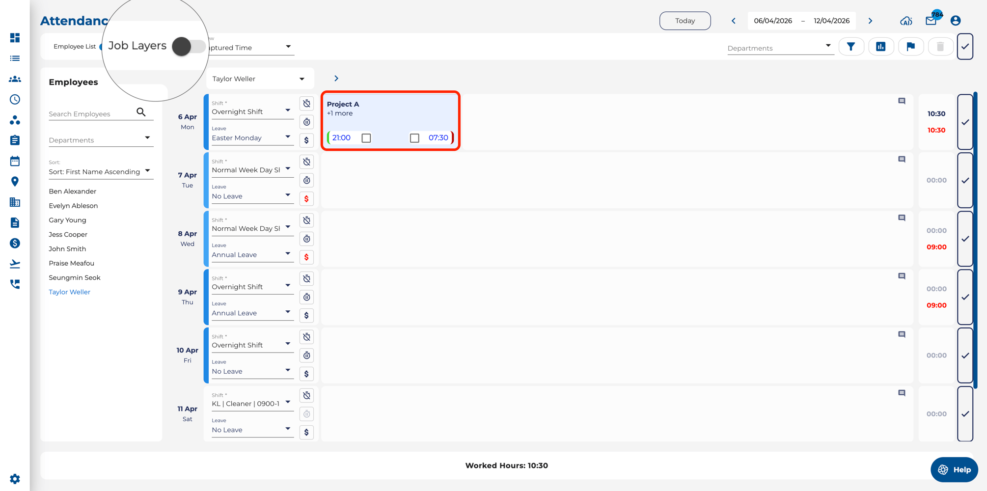 How to Use Job Layers on Timesheets